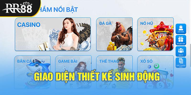 Giao diện thiết kế sinh động, bắt mắt