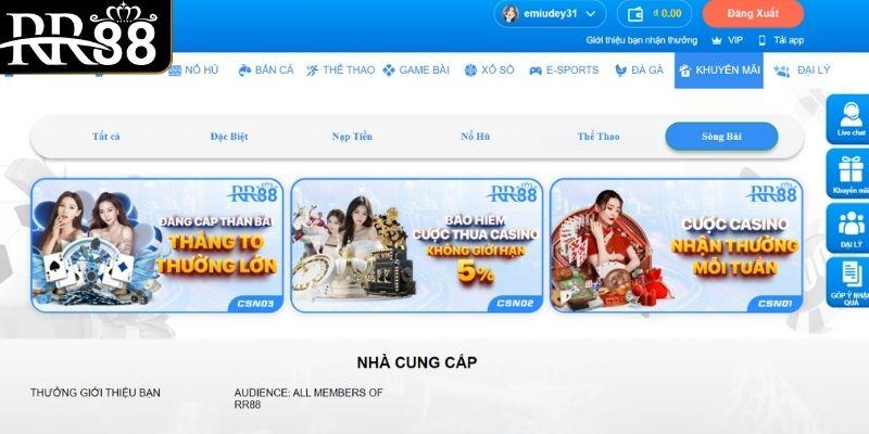 Nhận ngay quà lớn khi tham gia chơi tại Casino RR88